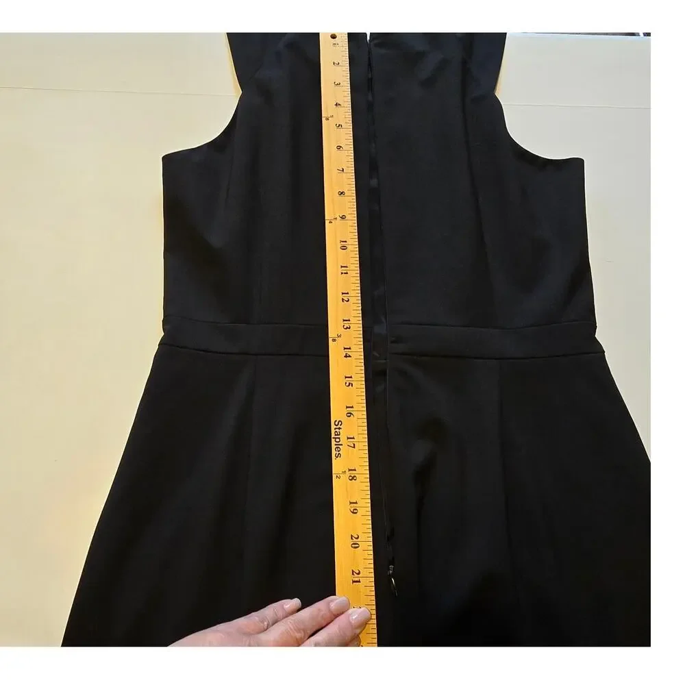 J Crew Sheath Dress Womens Size 6 Black Sleeveless Wool Blend Pockets Classic - Picture 14 of 14
